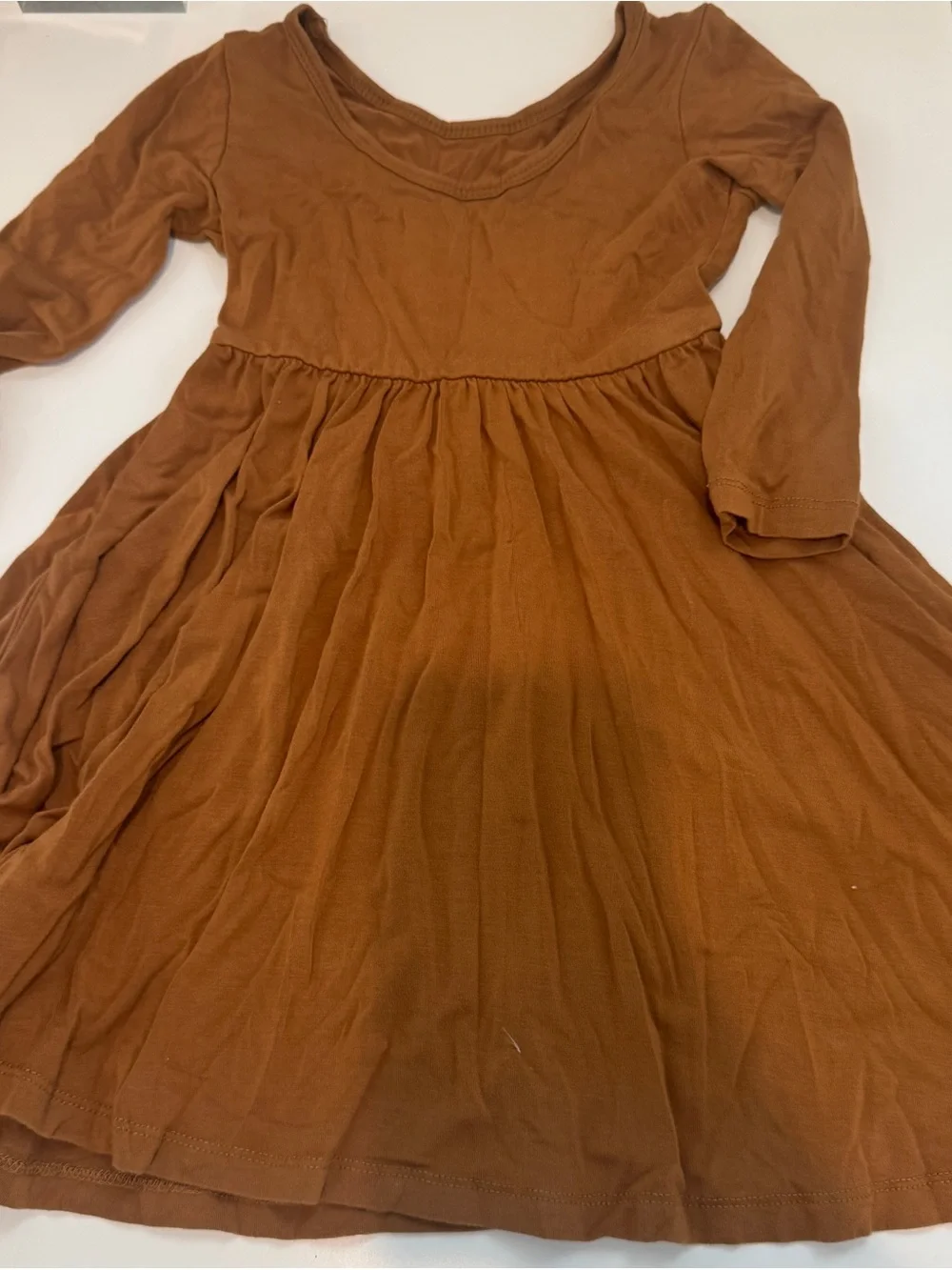 Kyte BABY Rust Brown Long Sleeve Twirl Dress